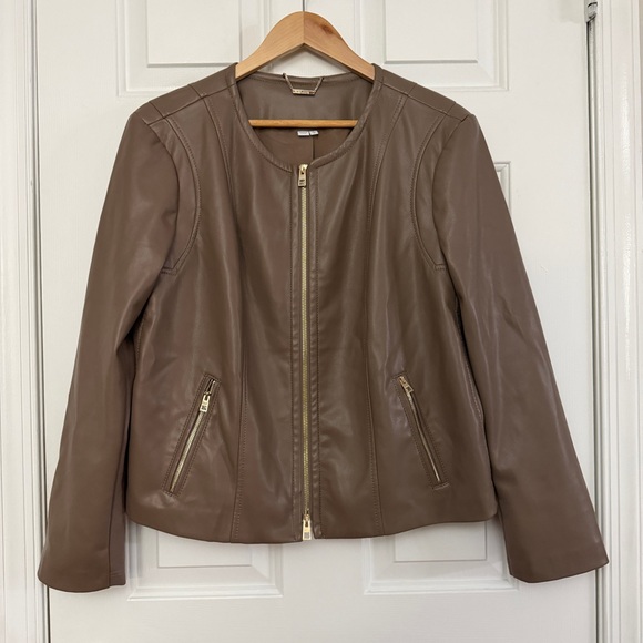Chico's Jackets & Blazers - Chico's Taupe Leather Women's Bag